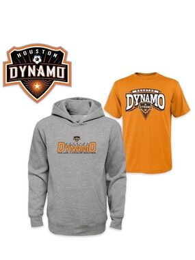 NWT [MLS] Houston Dynamo MLS Hoodie Hooded Sweatshirt & T-Shirt Set Youth XL